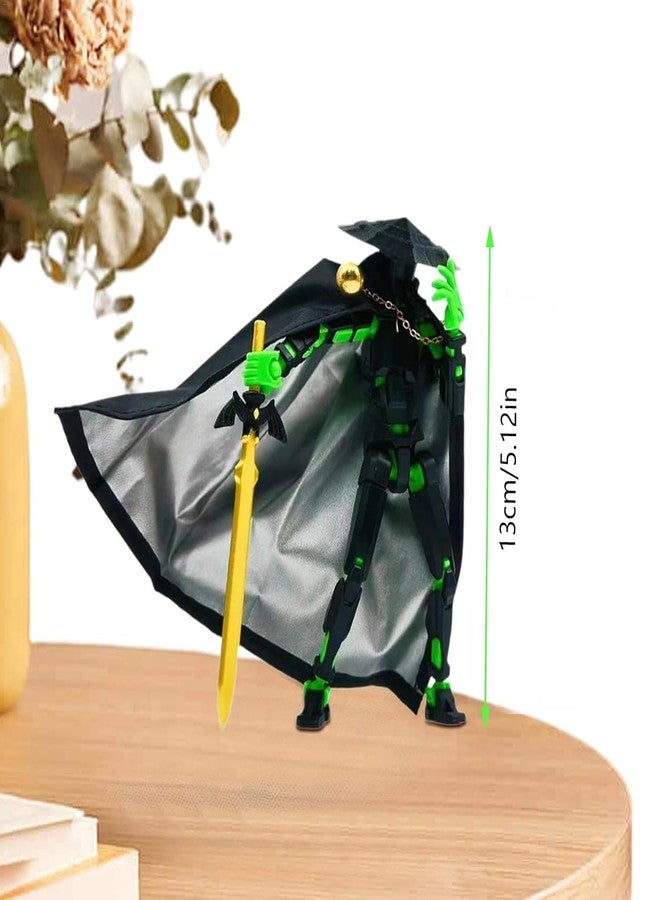 VALUEVIBES Titan Poly-Articulated Action Figure - 13-Joint Poseable 3D-Printed Model (Assembly Required) (Black&Green) - Image 3